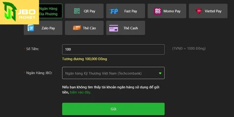 Hướng Dẫn Nạp Tiền JBO Chi Tiết Qua 5 Kênh Khác Nhau 5 Các bước nạp tiền JBO nhanh chóng đầy đủ nhất dành cho newbie