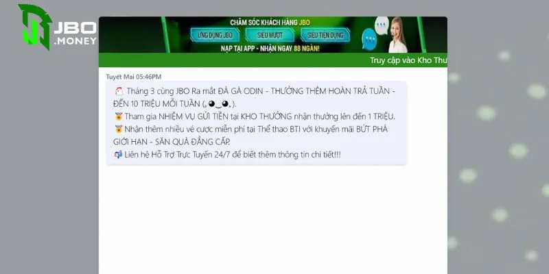 Liên Hệ JBO - Cách Để Kết Nối, Trao Đổi 24/24 Với Nhà Cái 5 Trò chuyện 1 - 1 với nhân viên tư vấn qua live chat